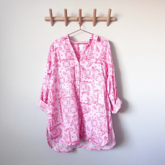 Sigrid Olsen Other - Sigrid Olsen Coral Seashell Linen Coverup